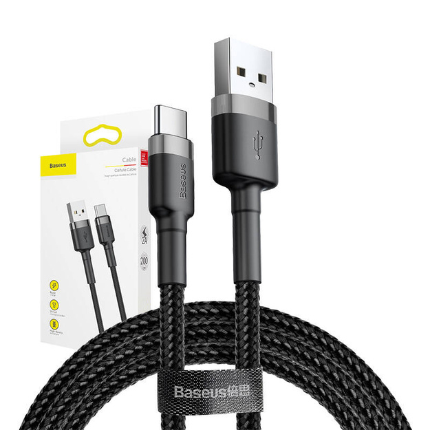 Baseus Cafule cable USB-C 2A 2m (Gray+Black)