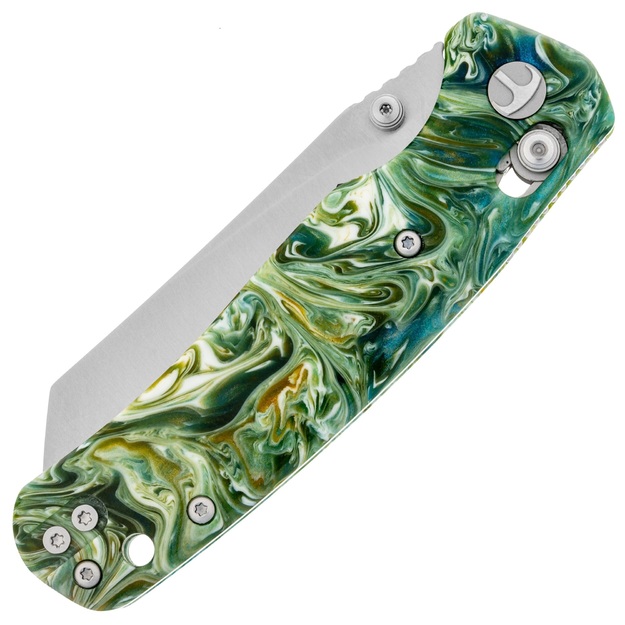 Складной нож Bestechman  Крыло цикады  с зелёной пятнистой отделкой BMK06P