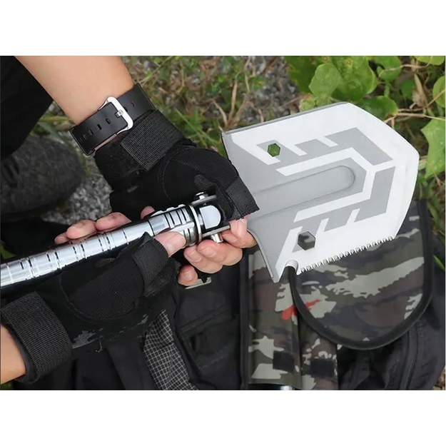 Saliekamā daudzfunkcionālā lāpsta ar futrāli