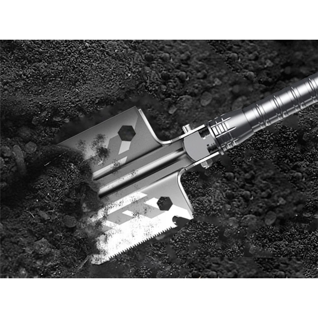 Saliekamā daudzfunkcionālā lāpsta ar futrāli