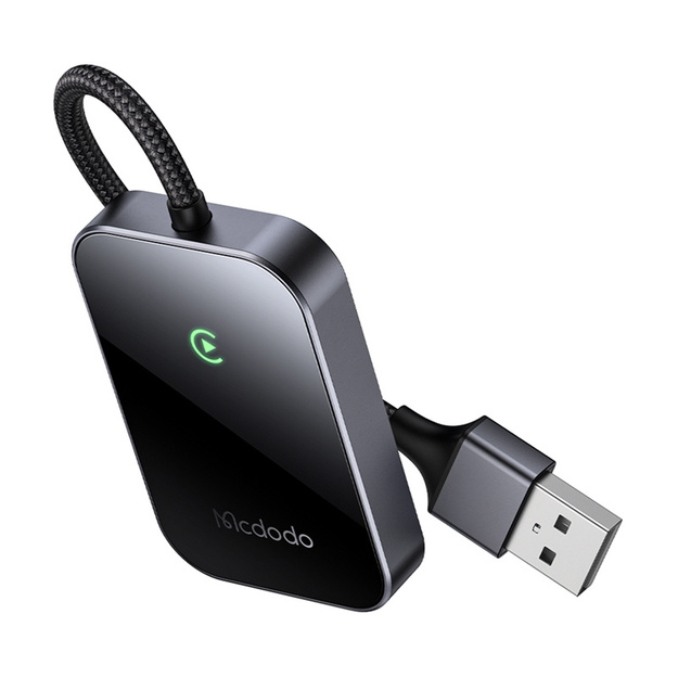 CarPlay bezvadu adapteris ar USB kabeli McDodo CA-7210 melns