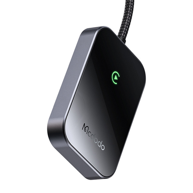 CarPlay bezvadu adapteris ar USB kabeli McDodo CA-7210 melns