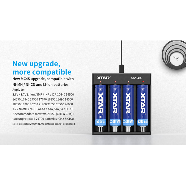 XTAR MC4S lādētājs