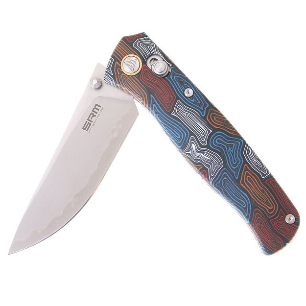 Складной нож SRM 255L-GQ2, сталь 140Cr, рукоять G10