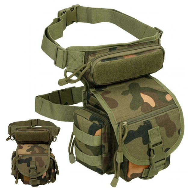 Taktiskā kājas soma, zaļ&scaron; camo