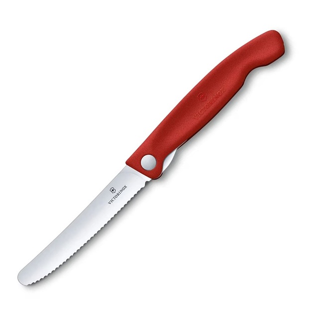 Victorinox folding kitchen knife with serrated blade, red 6.7831.FB