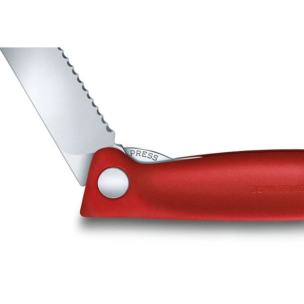 Victorinox folding kitchen knife with serrated blade, red 6.7831.FB
