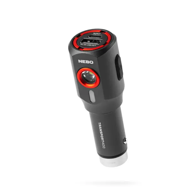 NEBO Transport 400 Car Flashlight with Glass Breaker, 400 Lumens