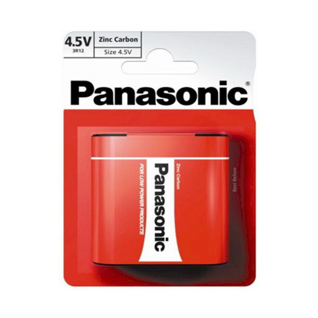 Panasonic 3R12 plakanā cinka-oglekļa baterija 4.5V