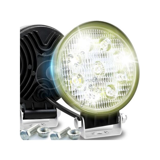 LED Darba lukturis 27W (9 LED), 12V-24V, prožektors