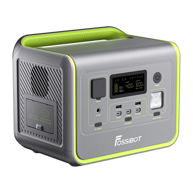 Pārnēsājamā elektrostacija FOSSIBOT F800, 800W (zaļa)