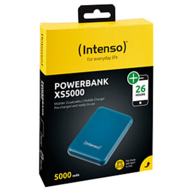 Intenso Powerbank USB XS5000mah tirkīza krāsa 7313527