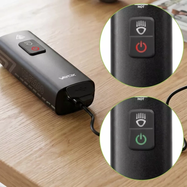 Vayox priek&scaron;ējais velosipēda lukturis 4500mAh 2000lm IPX6 VAF2200
