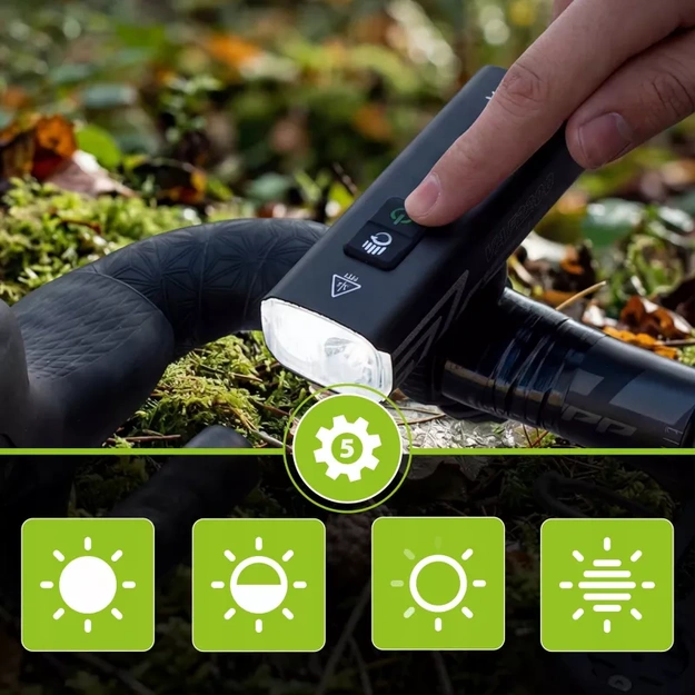 Vayox priek&scaron;ējais velosipēda lukturis 4500mAh 2000lm IPX6 VAF2200
