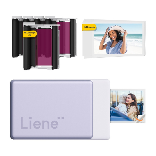 LIENE Pearl N200 Pro 2x3  Portable Photo Printer (Purple)
