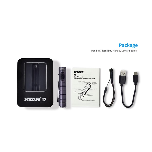 Xtar T2 Rechargeable LED Key Ring flashlight