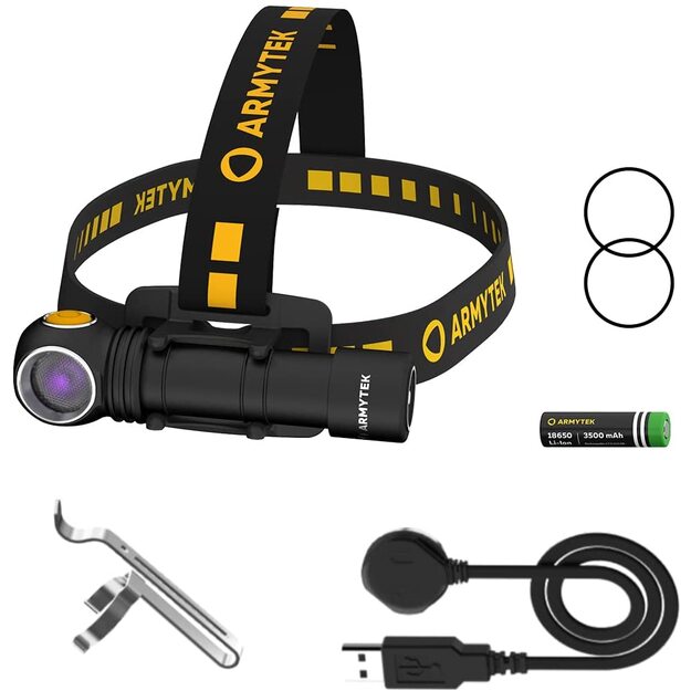 Armytek Wizard C2 WUV magnēta USB lukturītis, balts