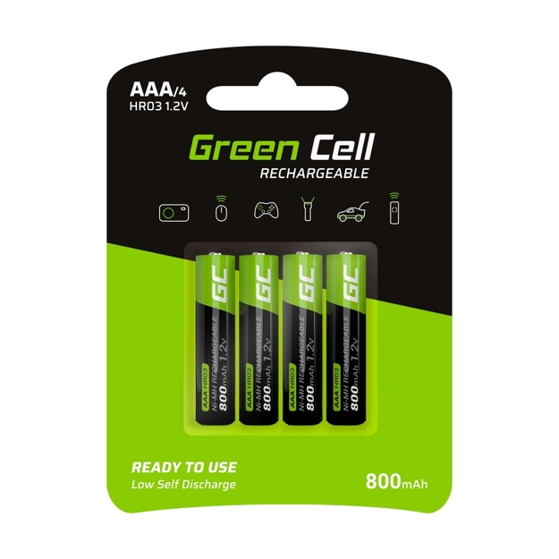 GREENCELL Green Cell akumulators 4x AAA HR03 12V 800mAh GR04
