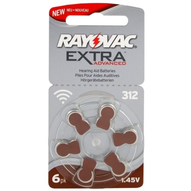 Rayovac Extra elements for hearing aids PR41 312, 6 pcs.