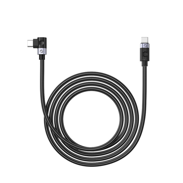 Кабель Orico C2CW USB-C - USB-C, угловой, PD 100W, 480 Mb/s, 0.5 m - черный
