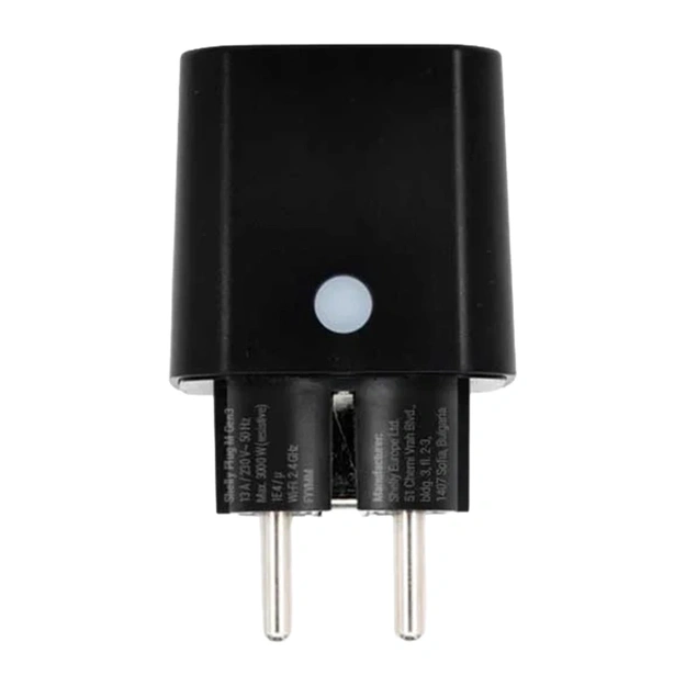 Shelly Plug M Gen3 Smart Outlet (Black)