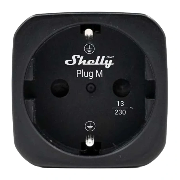 Shelly Plug M Gen3 Smart Outlet (Black)