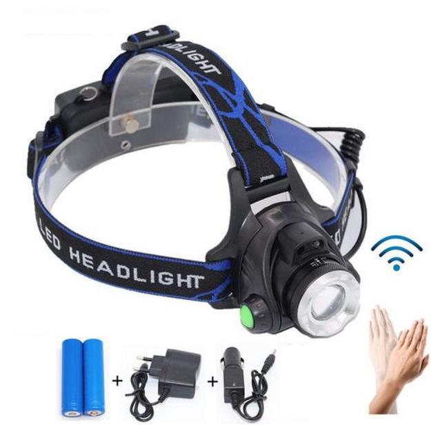 Rechargeable headlamp with motion sensor 10W