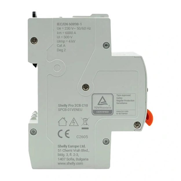 Miniature Circuit Breaker SHELLY Pro 2CB C10