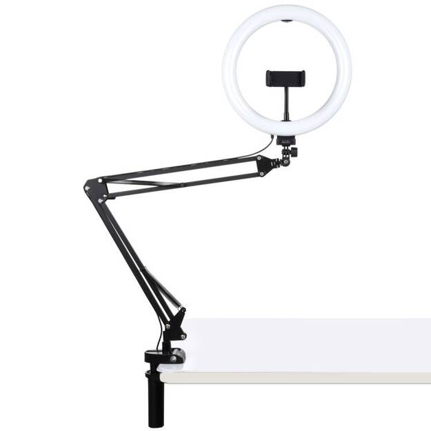 Galda statīvs Puluz ar 26 cm LED Vlogging Ring PKT3090B