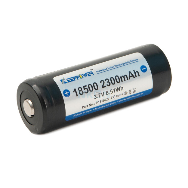 Keeppower akumulators 18500 2300mAh 3.7V