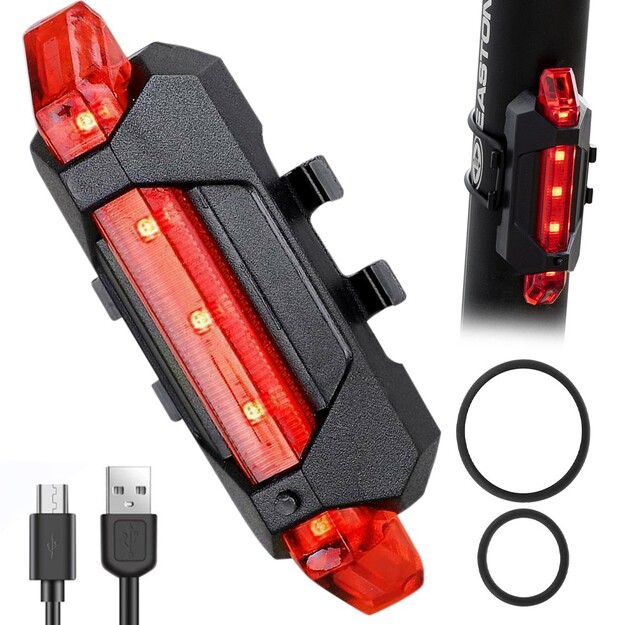 USB aizmugurējais velosipēda lukturis