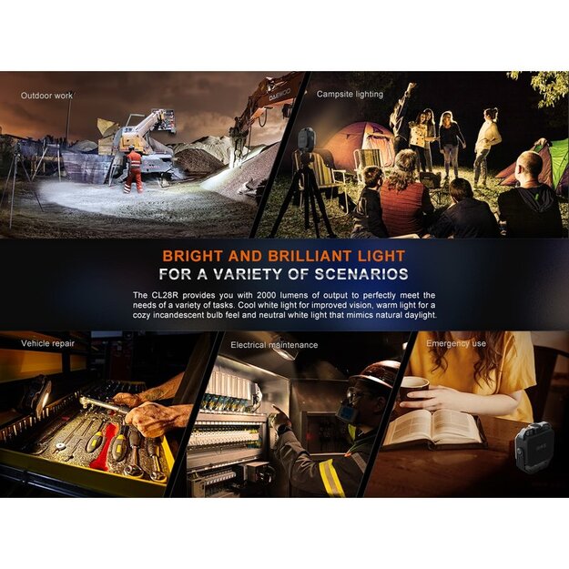 Fenix CL28R āra uzlādējama laterna