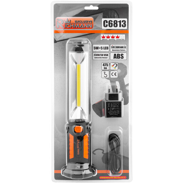 Richmann Exclusive flashlight with magnet 5W + 5LED