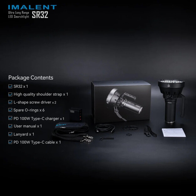 Imalent SR32 120000 lumen flashlight