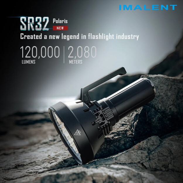 Imalent SR32 120000 lumen flashlight