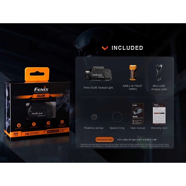 Fenix GL06 lukturītis uz ieroča