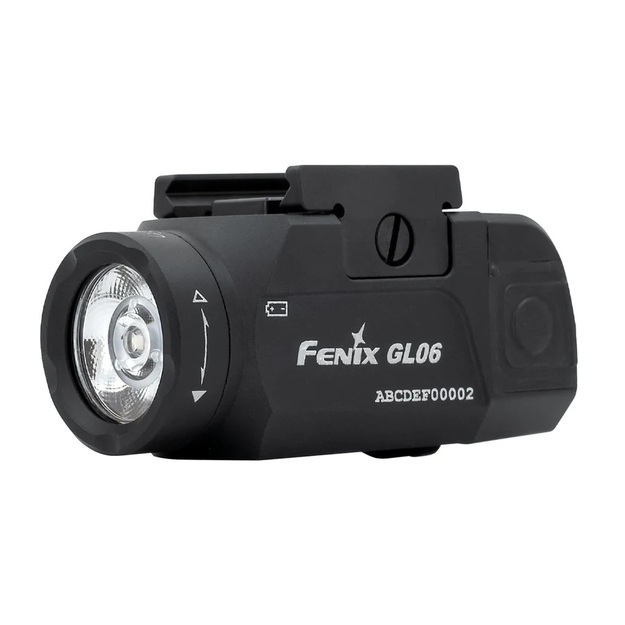 Fenix GL06 flashlight on gun