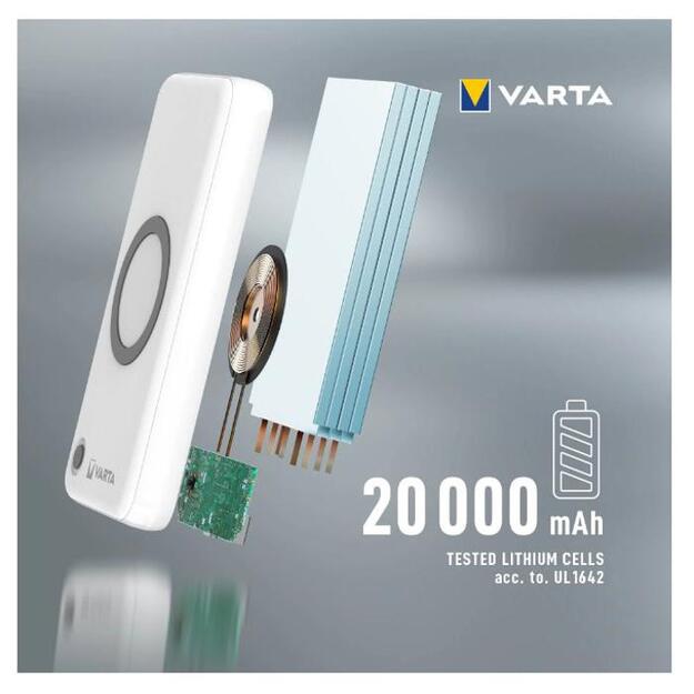 Varta bezvadu Power bank 20000mAh 57909
