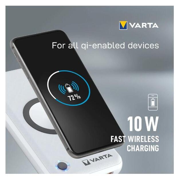 Varta bezvadu Power bank 20000mAh 57909