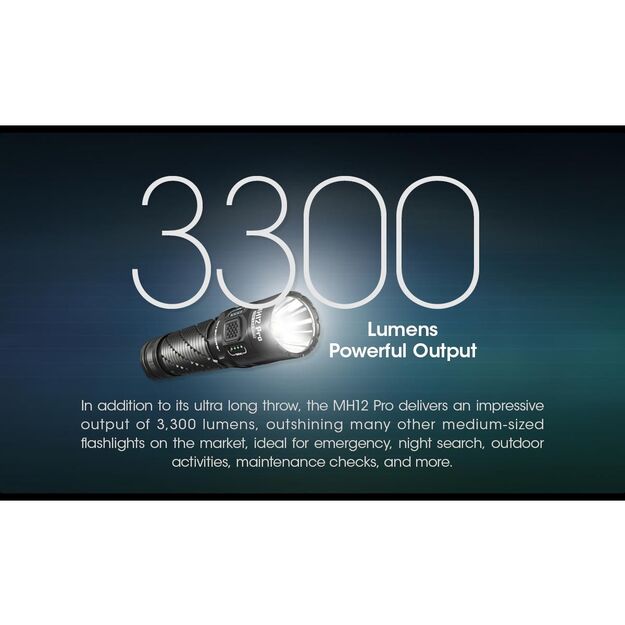 Nitecore MH12 Pro UHi 40 LED lukturītis 3300lm