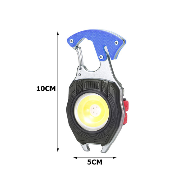 LED COB atslēgu piekariņu attaisāmais magnētiskais lukturītis 8in1