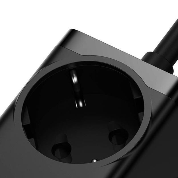 Настенное зарядное устройство Baseus GaN3 Pro / разветвитель питания 2xUSB + 2xUSB-C + AC, 100 Вт (черный)