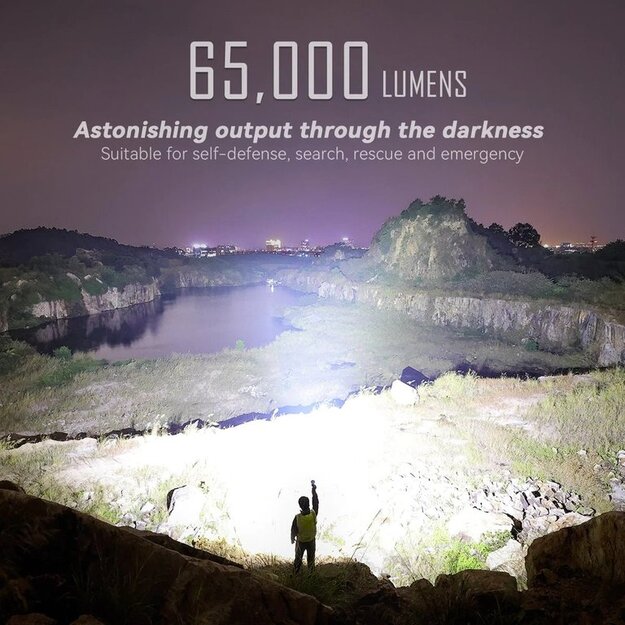 Imalent MS12 Mini-C 65000lm, 1036 metru silti balta lukturis