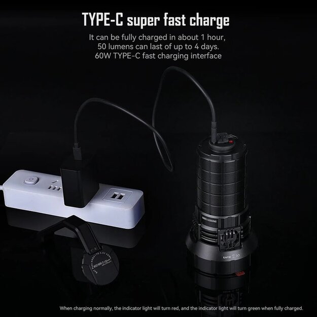 Imalent MS12 Mini-C 65000lm, 1036 metru silti balta lukturis