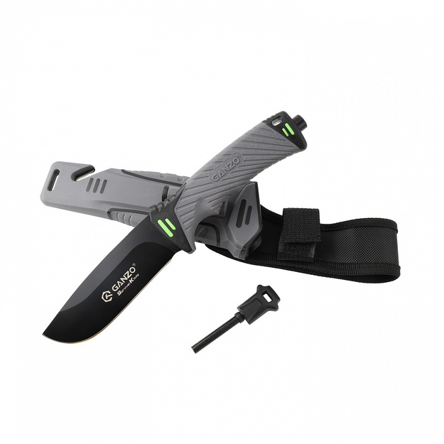 Нож Ganzo G8012-GY с кремневым фиксированным замком
