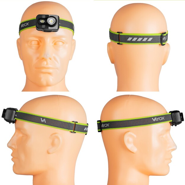 Vayox uzlādējams lukturis 800lm CREE + SMD Pro Series VA0196