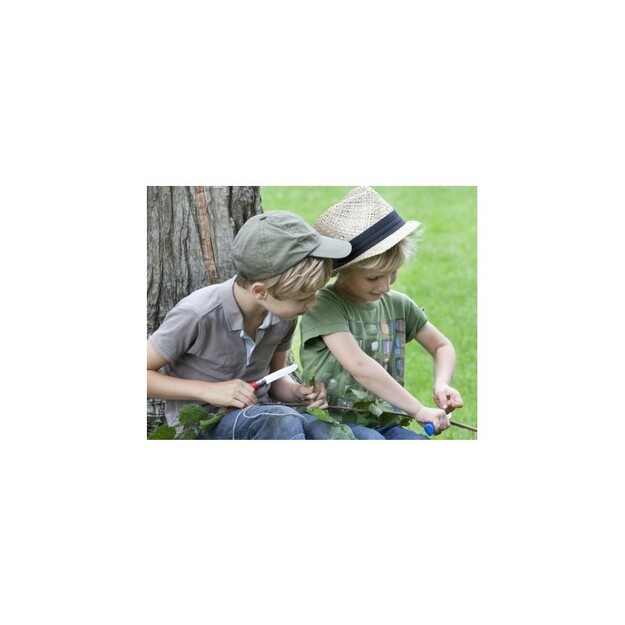 Mans pirmais Opinel No.7 bērnu nazis ar oranžu rokturi