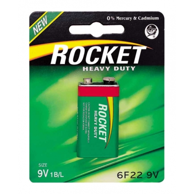 Rocket Heavy Duty 9V baterija, 1 vnt.
