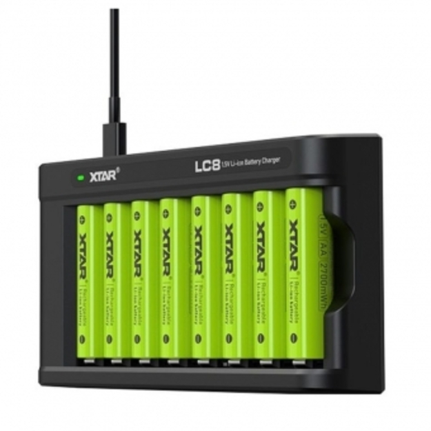 Xtar LC8 lādētājs AA/AAA 1.5V Li-ION USB-C