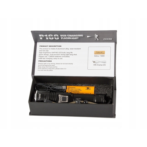 Bailong LED flashlight XHP160